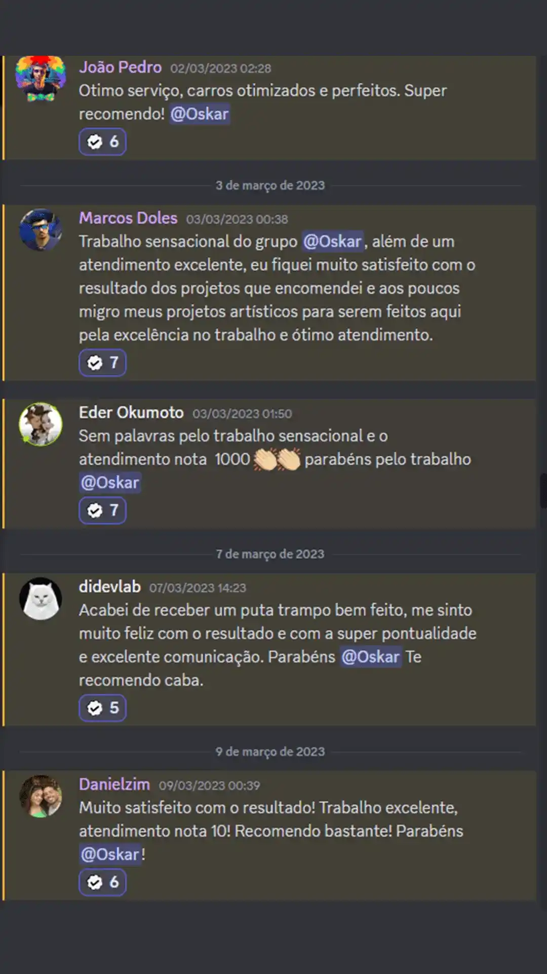 Mensagem de cliente 2
