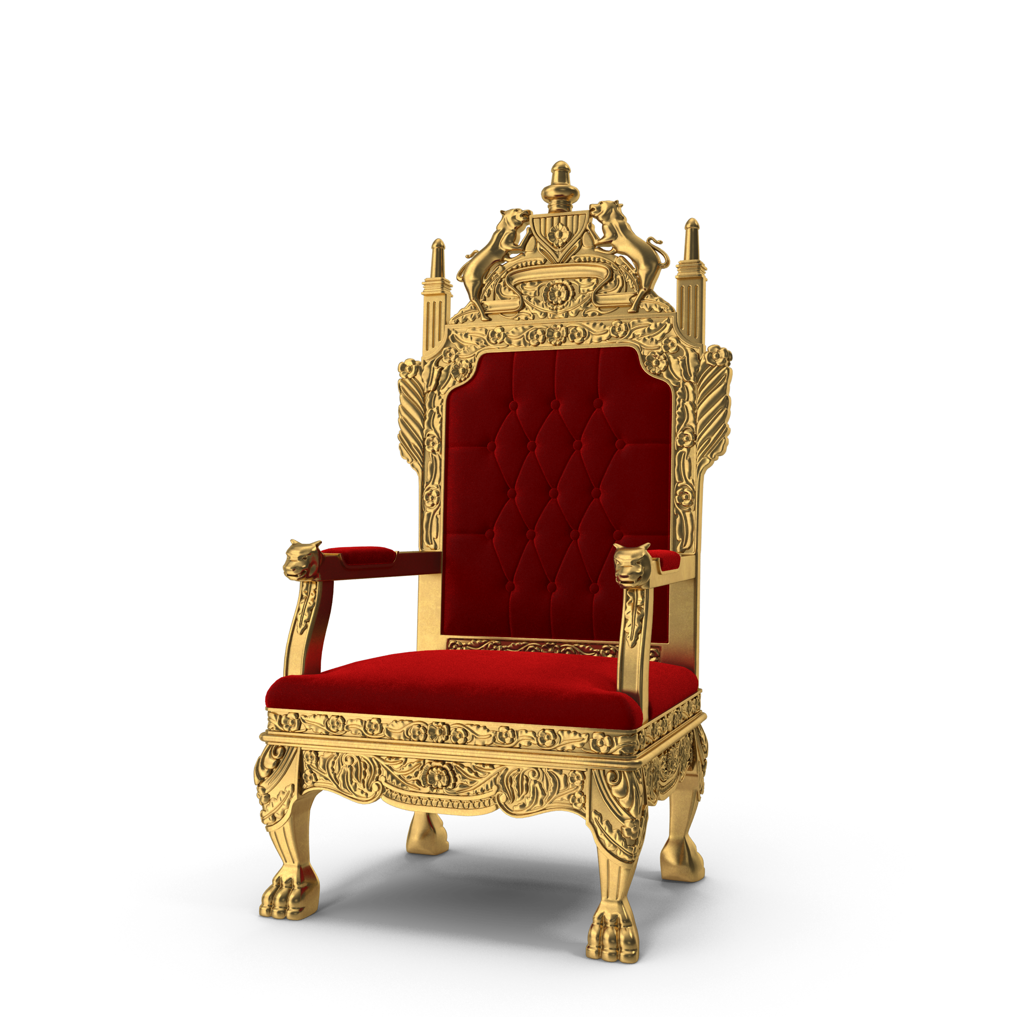 Red Gold Throne Chair.I02.2k